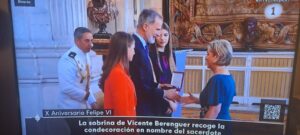 EL SACERDOTE MISIONERO, VICENTE BERENGUER LLOPIS, RECIBE LA CONDECORACIÓ DE LA ORDEN CIVIL, QUE HA OTORGADO EL REY FELIPE VI CON MOTIVO DEL X ANIVERSARIO DE SU REINADO