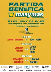 PARTIDAS SOLIDARIAS EN EL TRINQUET DE PEDREGUER, Sábado 24 de junio a beneficio del Premi Vicent Berenguer a l’Educació